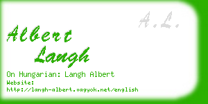 albert langh business card